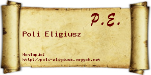 Poli Eligiusz névjegykártya